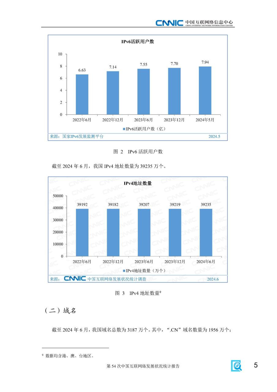 第54次《中国互联网络发展状况统计报告》